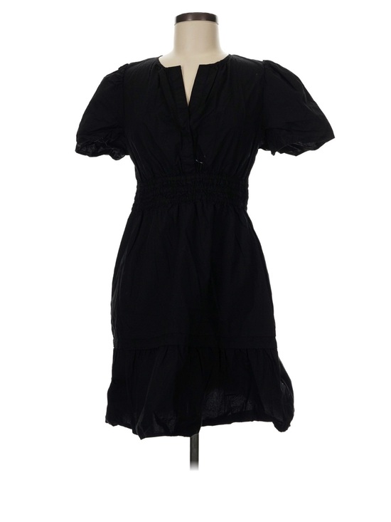 Quince Dresses & Skirts - Quince Black Short Sleeve Smocked Waist Dress